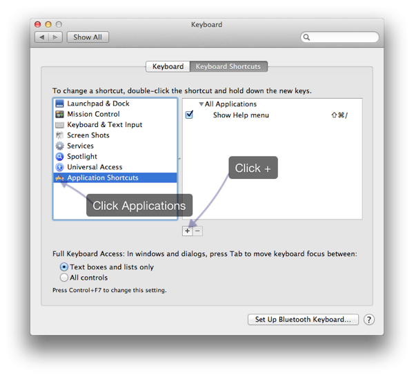 Shortcuts For Applications Mac