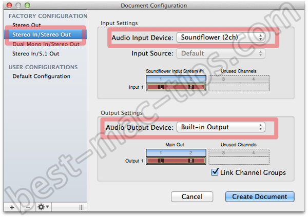 Document Configuration