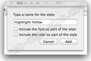 TextEdit addingstyle