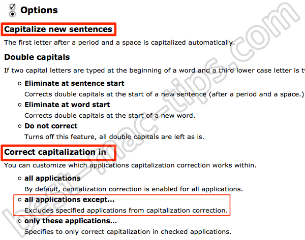 Textexpander options