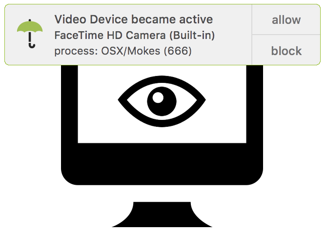 Blocking covert access to Mac mic and camera