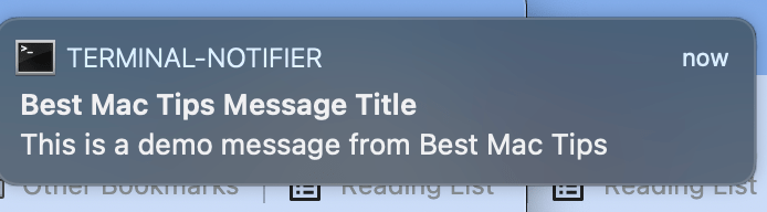 terminal notifier mac