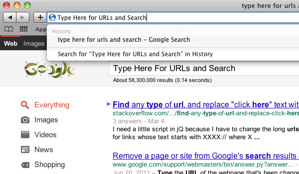 macOS Safari Address Bar Search not working